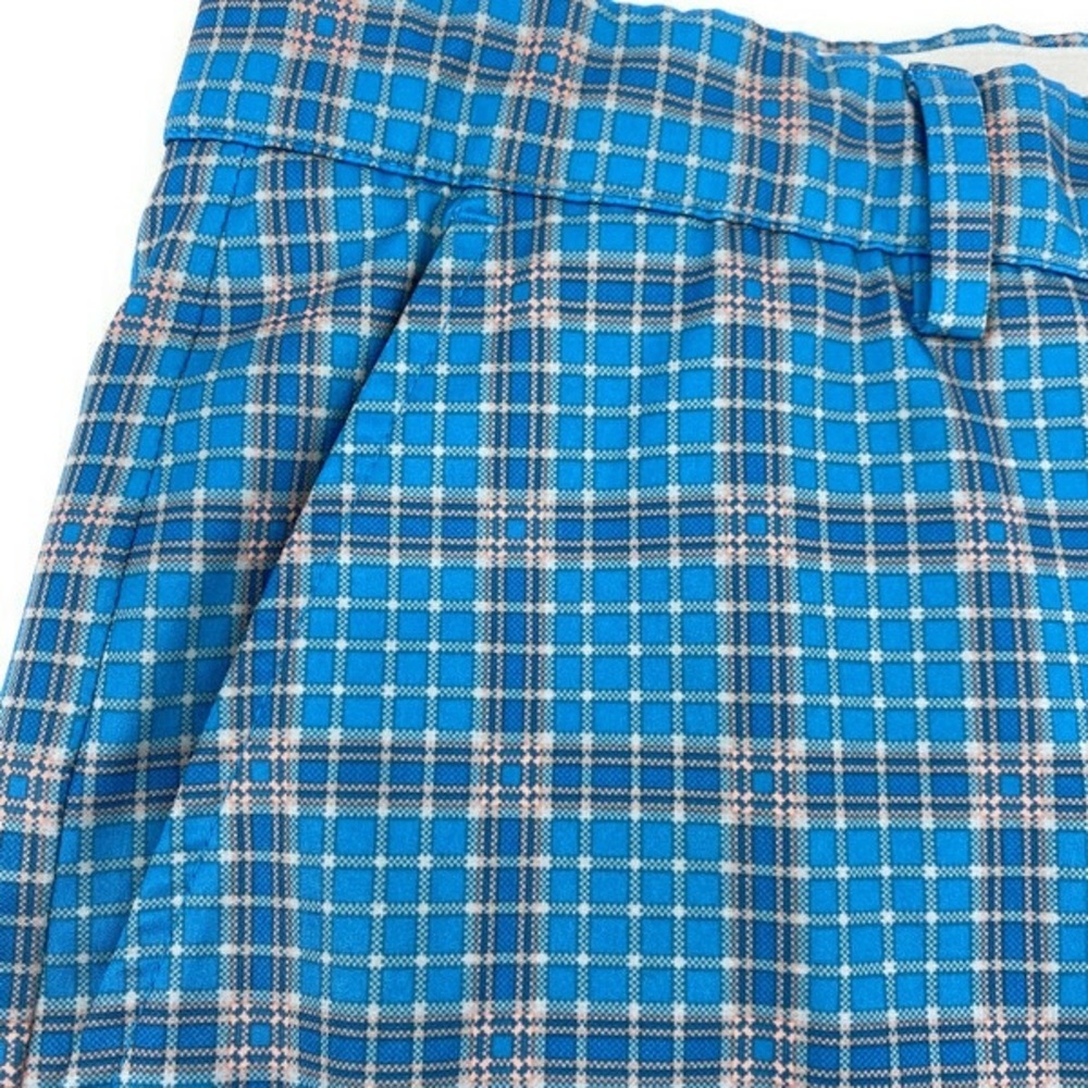 Greg Norman Mens Golf Shorts Sz 34 Blue Peach Flat Front - Picture 5 of 7